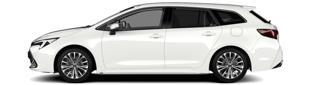 weißer Toyota Corolla Touring Sports